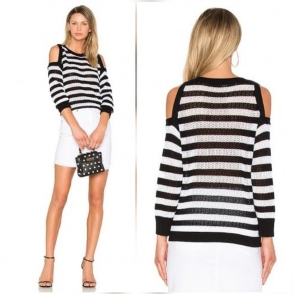 Rag & Bone Black/White Tracey Crew Sz XS W274602XO